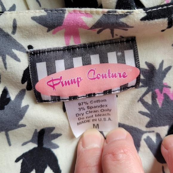 Pinup Couture Leaves Print Dress, VGUC, Size M - Picture 7 of 8